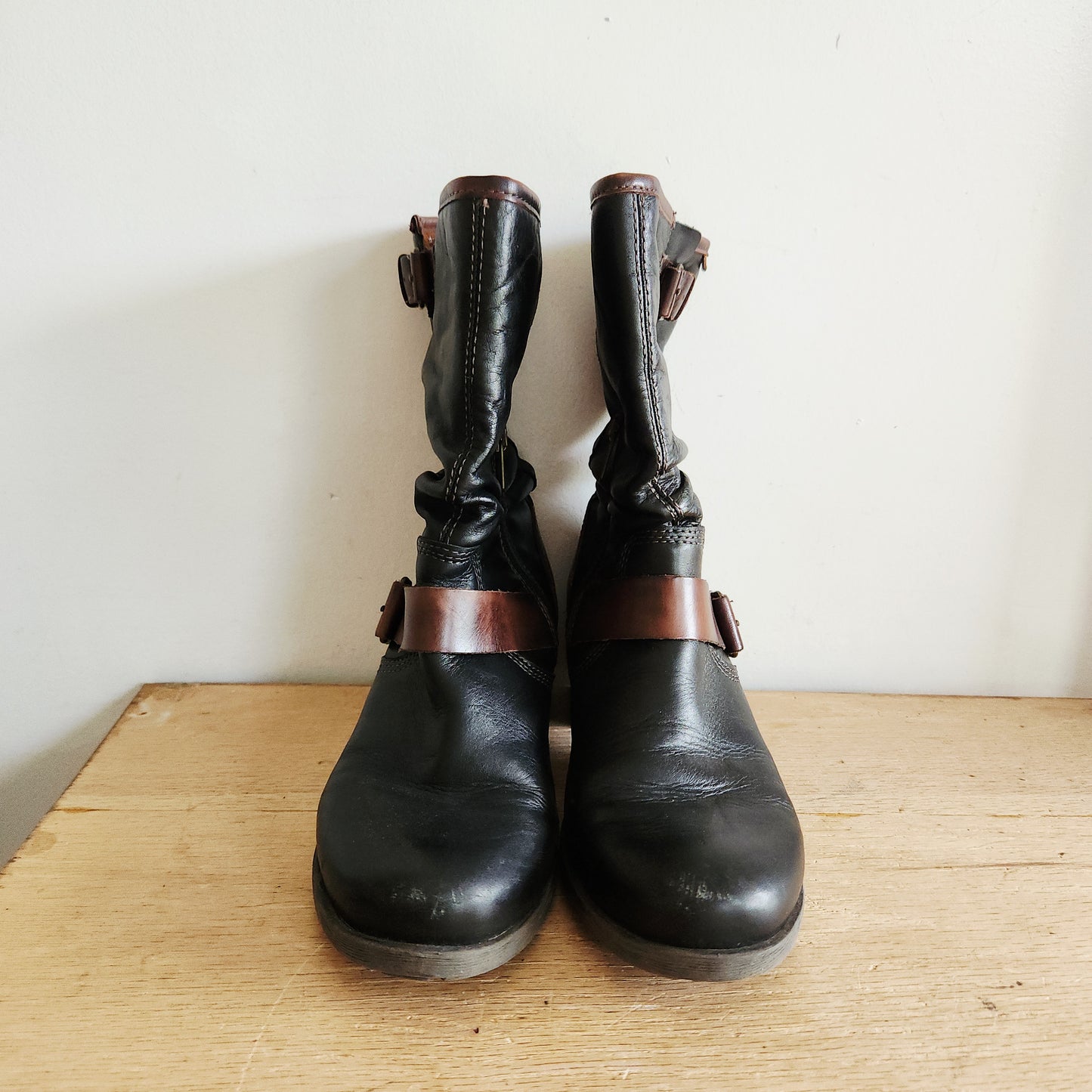 Pikolinos Leather Boots with Buckles - size 38 - as is