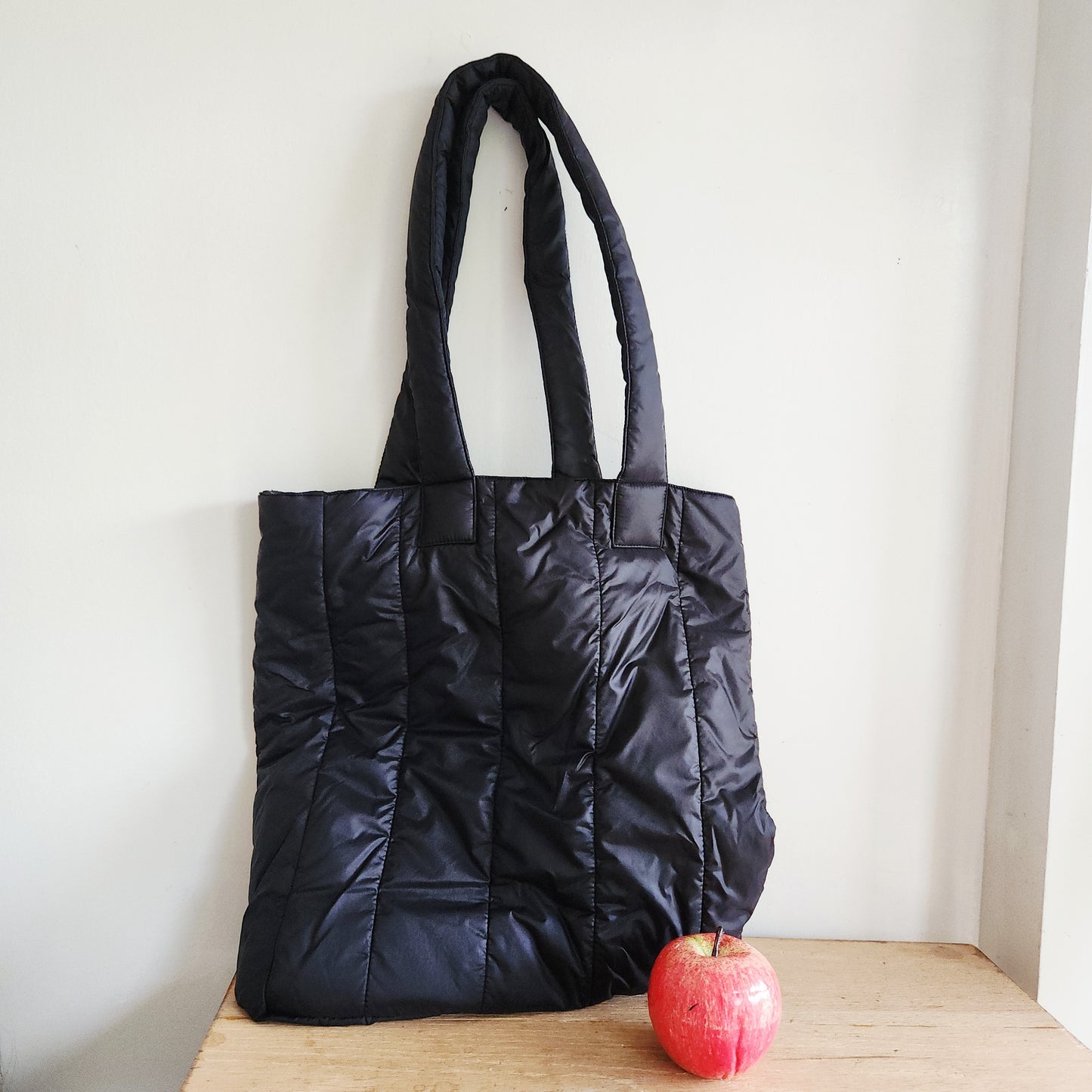 Eileen Fisher Black Puffer Tote