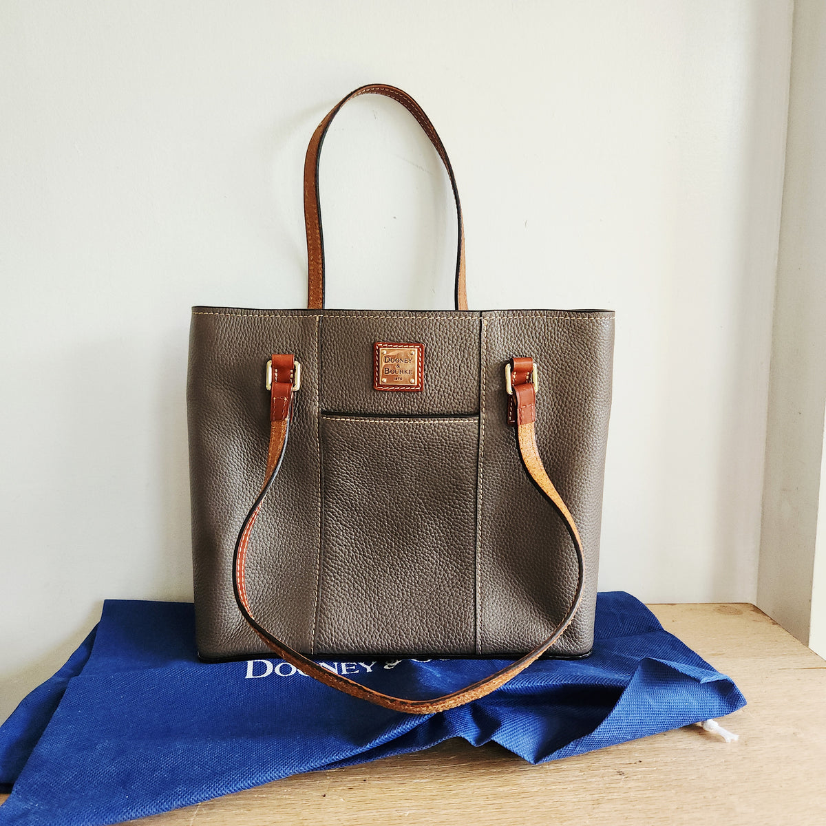 Dooney & Burke Pebbled Leather Tote with Dust Bag
