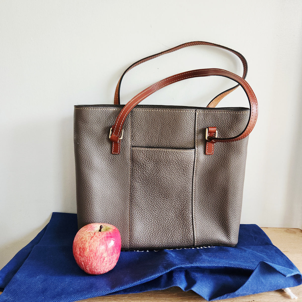 Dooney & Burke Pebbled Leather Tote with Dust Bag