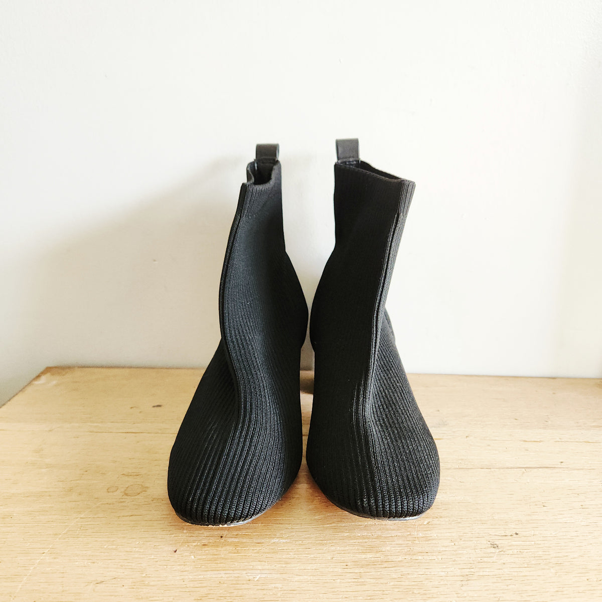 Joie Black Knit Ankle Boots - size 8M