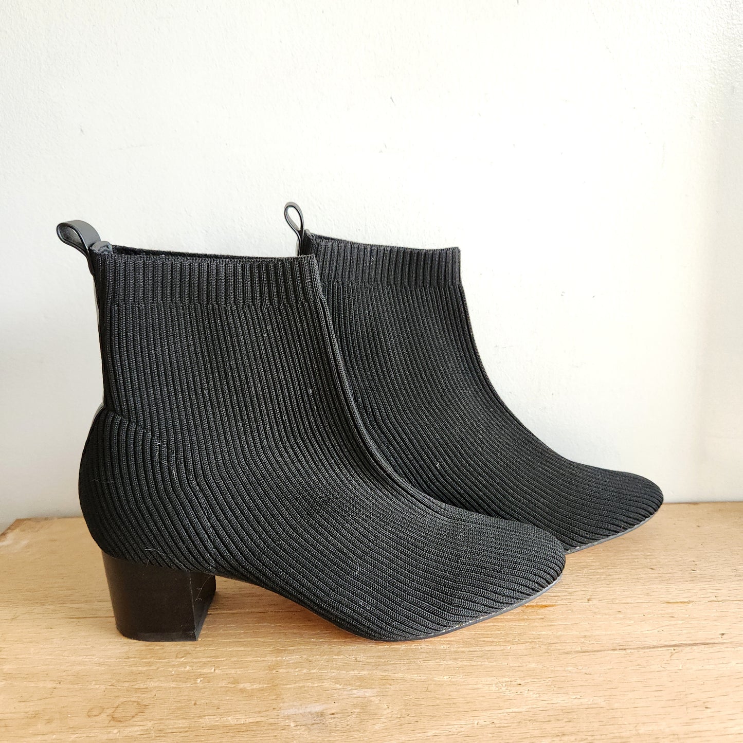Joie Black Knit Ankle Boots - size 8M
