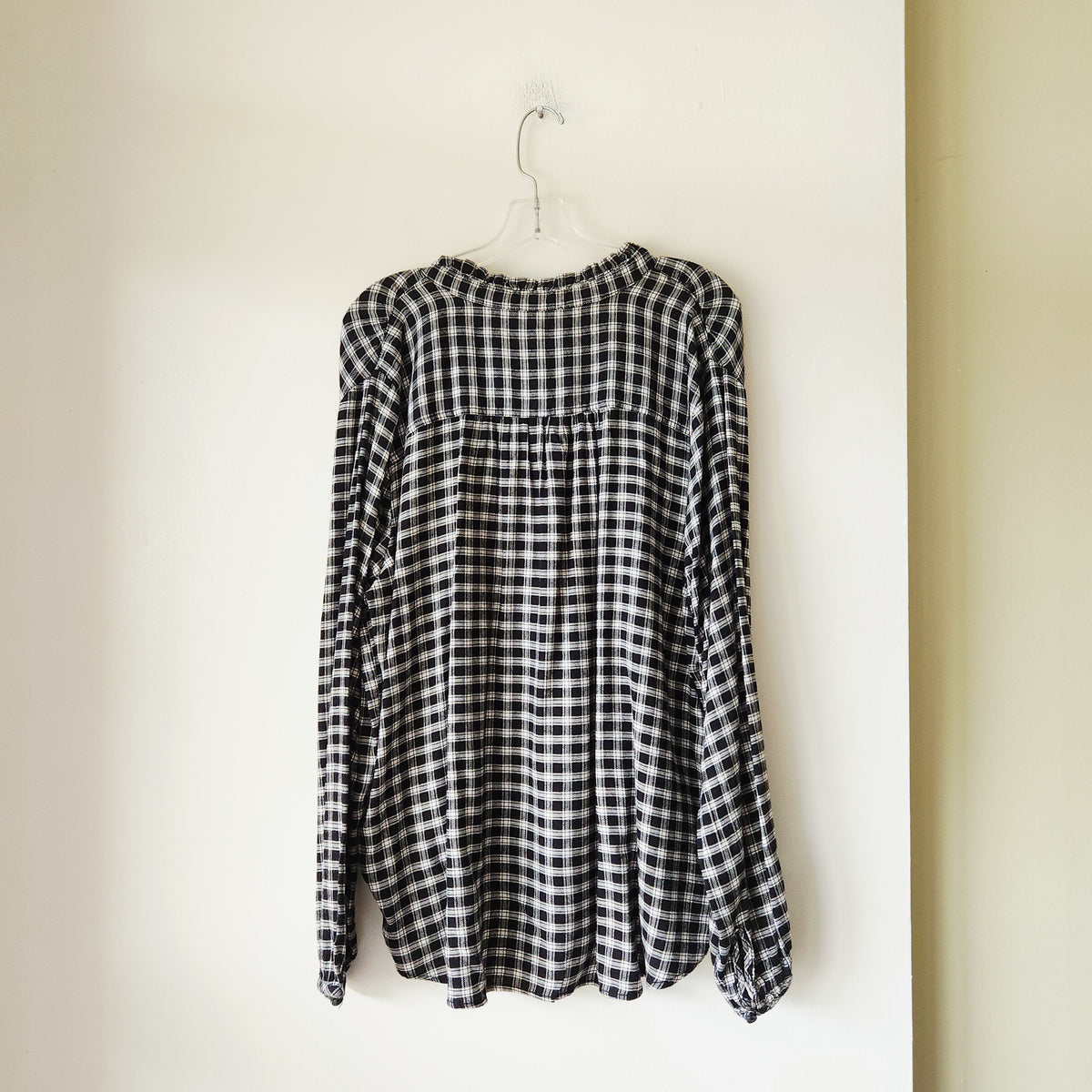 BeachLunchLounge Checked Loose Fit Top - XL - New