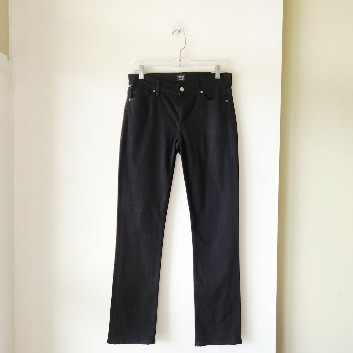 Citizens of Humanity Medium Rise Straight Leg Black Jeans - size 28