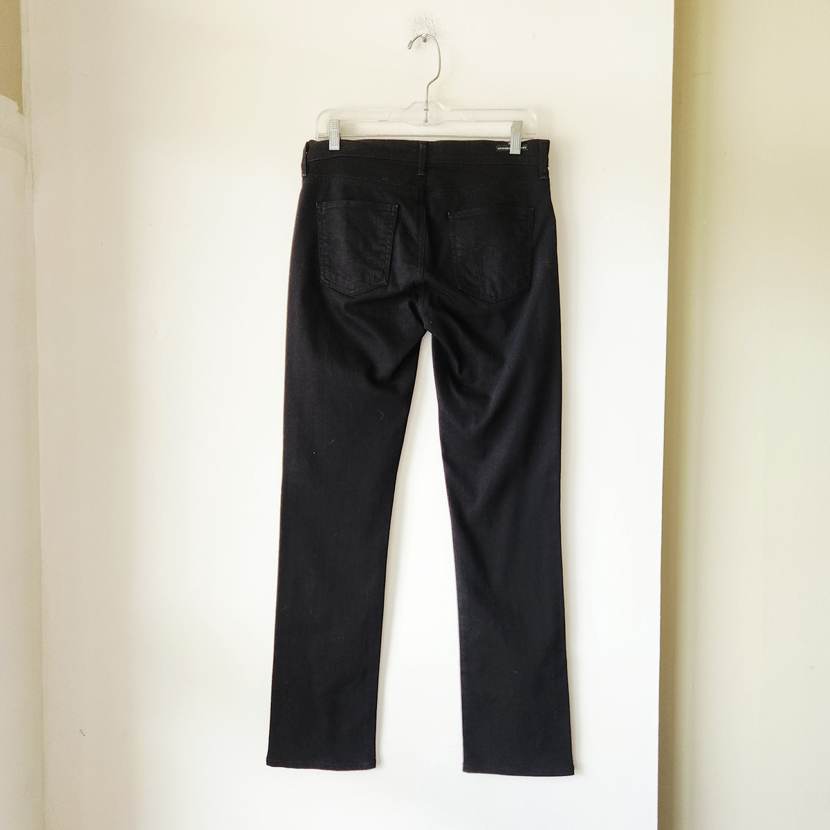 Citizens of Humanity Medium Rise Straight Leg Black Jeans - size 28