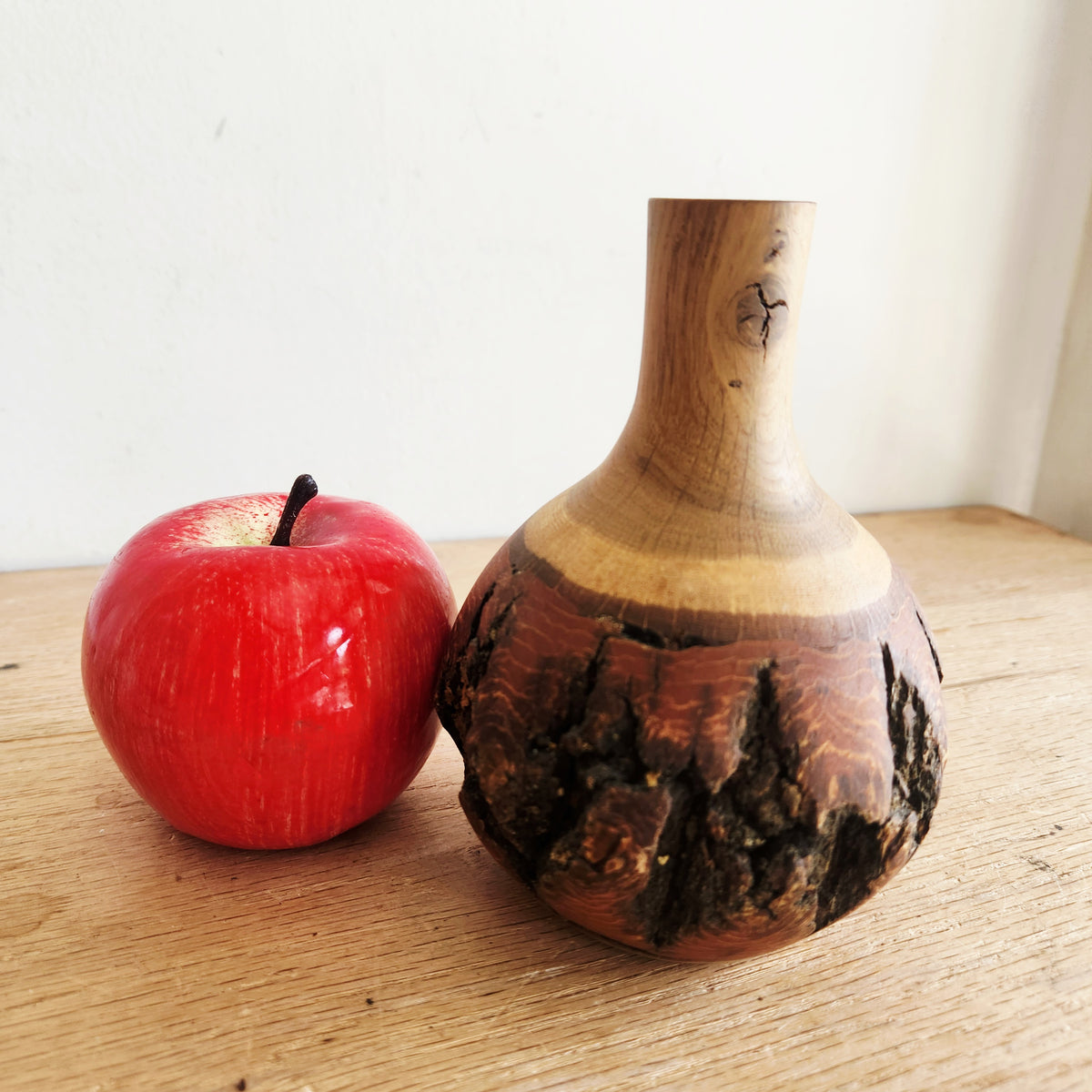 Vintage Turned Burl Wood Bud Vase by John Berglund 6"