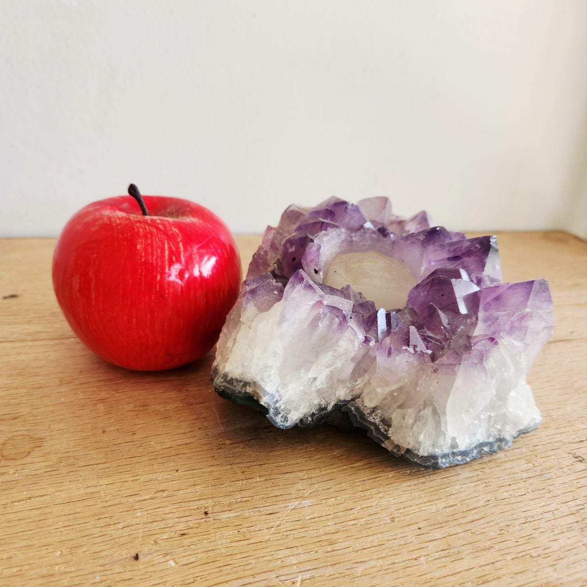 Amethyst Quartz Cluster Tealight Candle Holder
