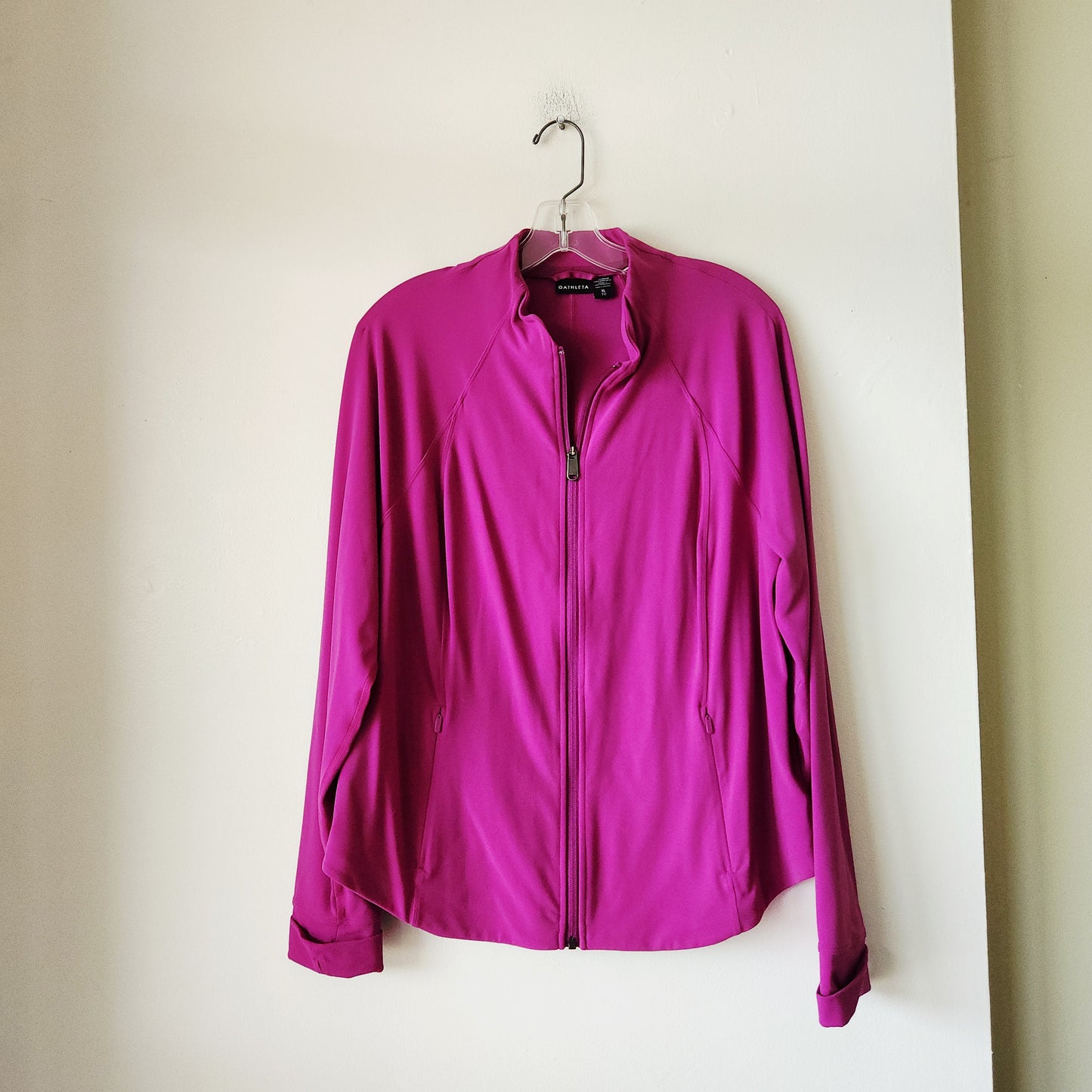 Athleta Raspberry Zip Up Active Jacket - XL