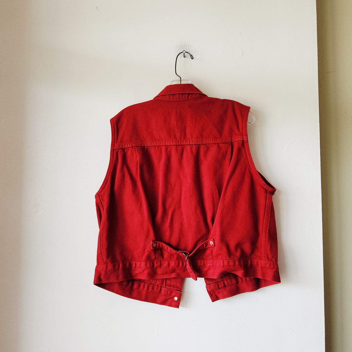 Vintage Levi's Red Denim Vest - L