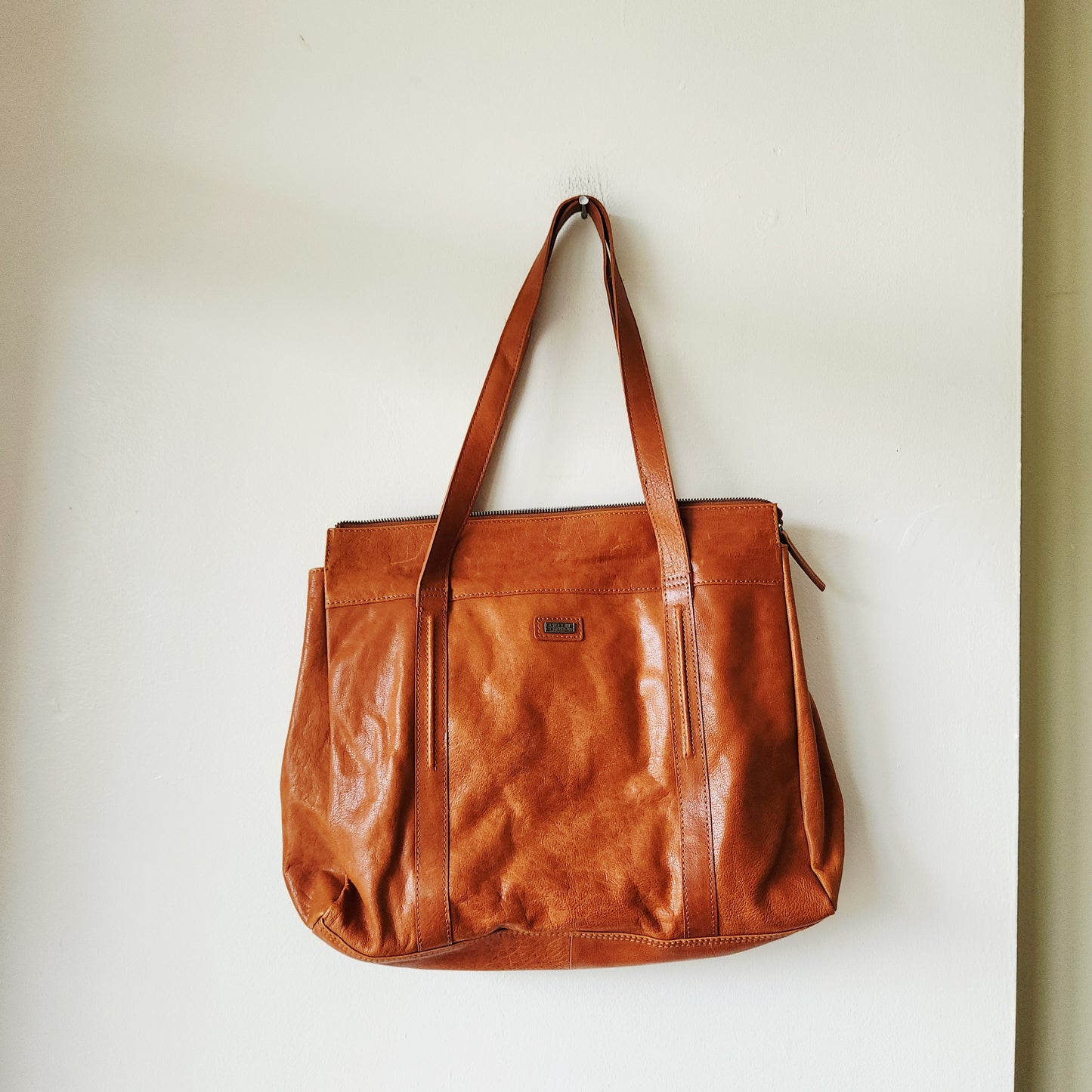 Spikes & Sparrow Leather Zip Top Work Tote