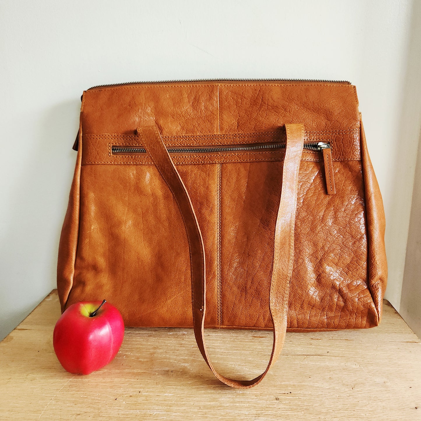 Spikes & Sparrow Leather Zip Top Work Tote