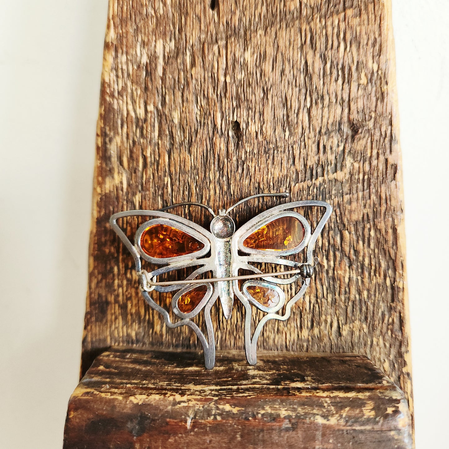 Sterling Silver Large Butterfly Pin