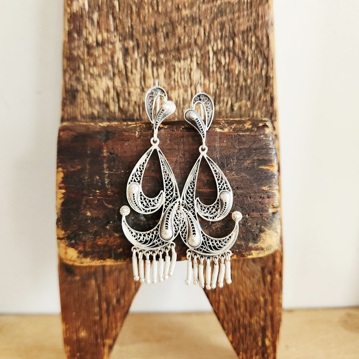 Sterling Silver Chandelier Earrings