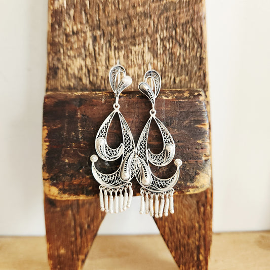 Sterling Silver Chandelier Earrings