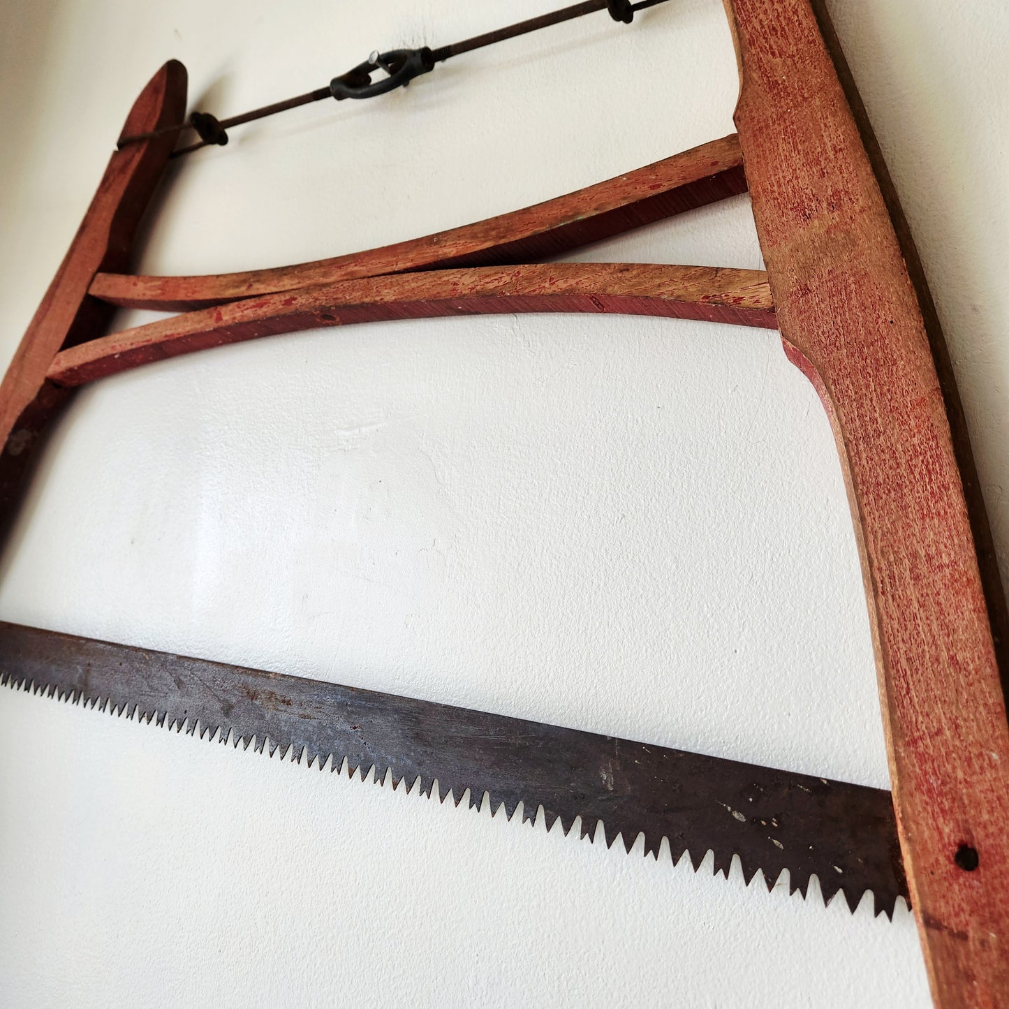 Antique Cross Cut Wooden Buck Saw 16"H 32"W
