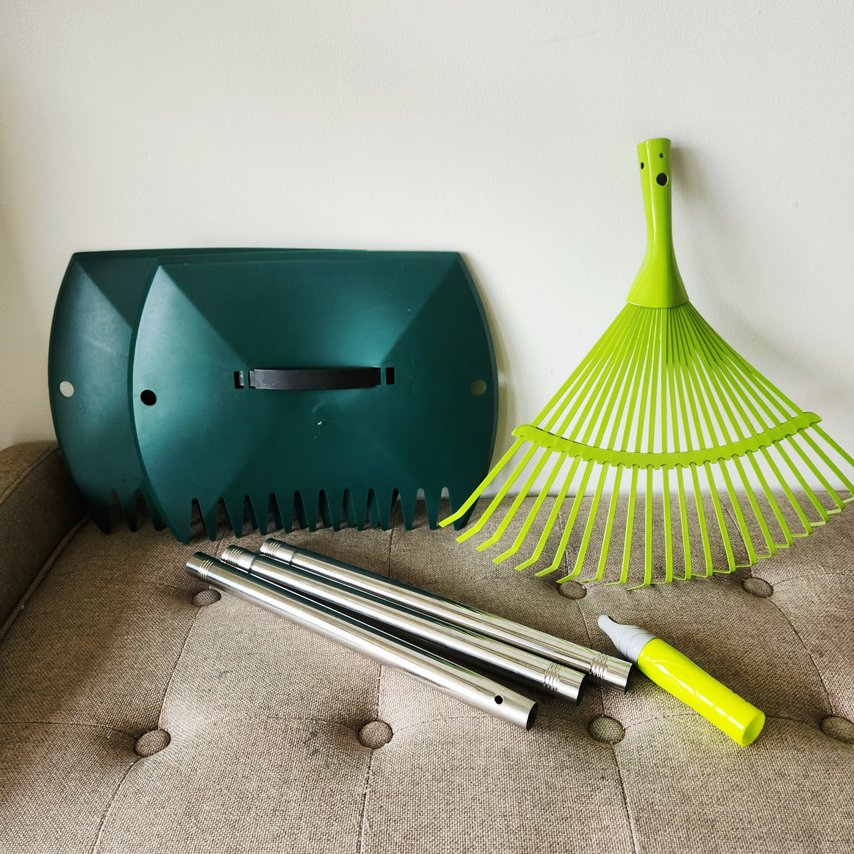 Leaf and Metal Rake Set New
