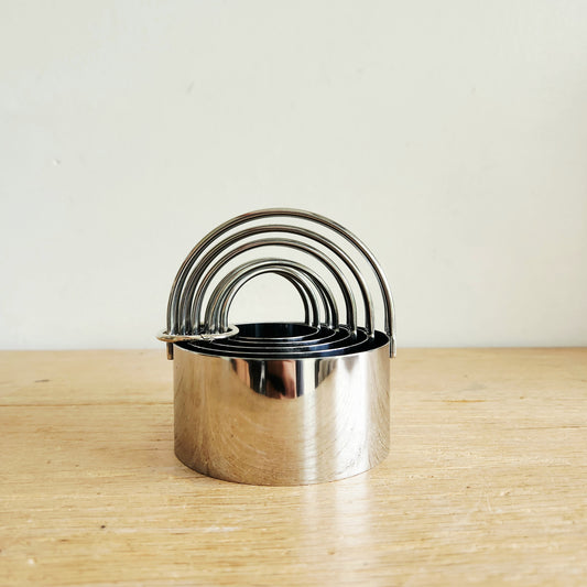 Stainless Steel Biscuit and Cookie Cutters with Handles Set of 5