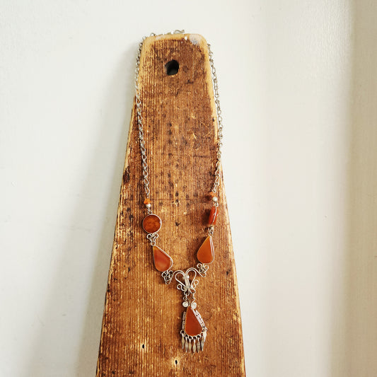 Silvertone Chandelier Necklace