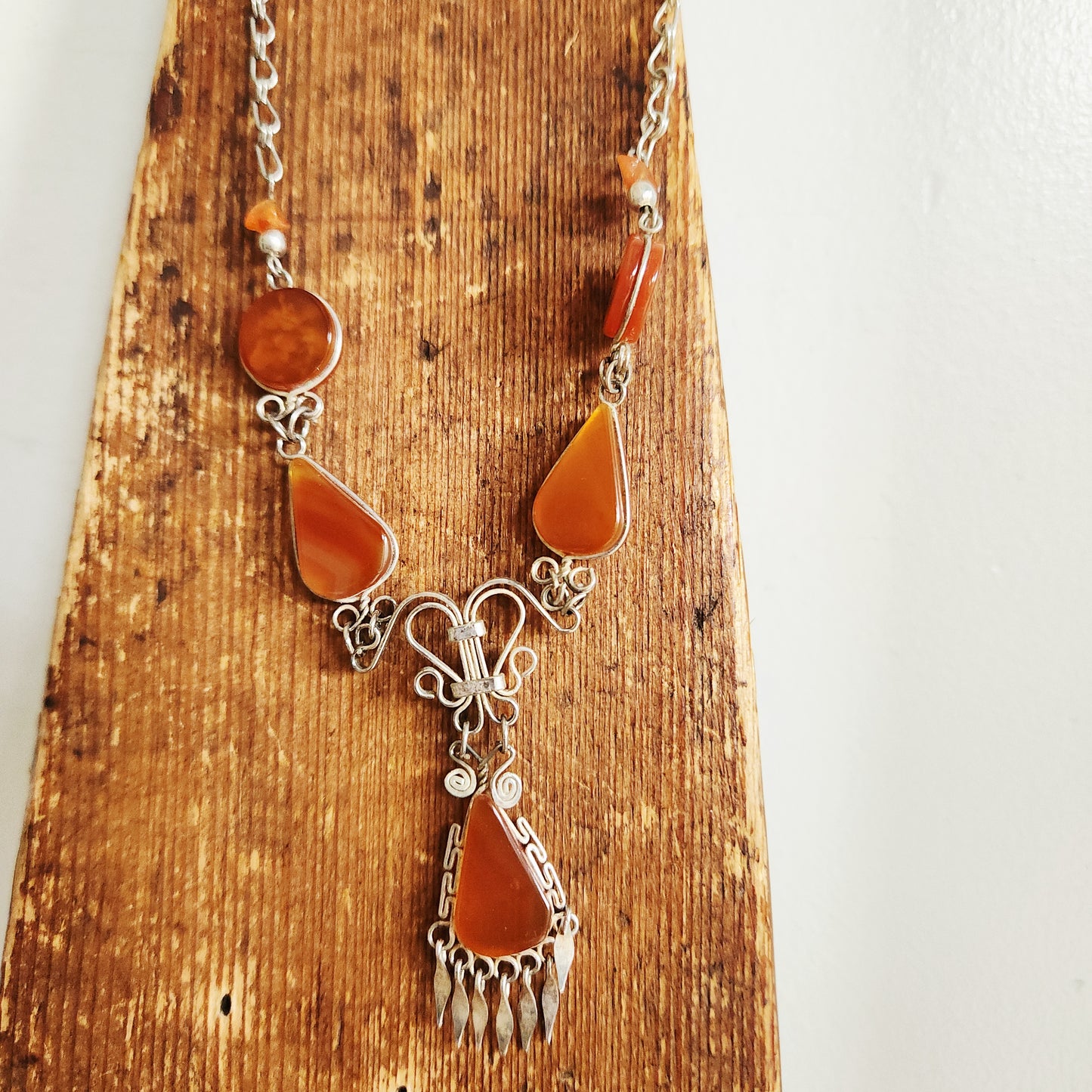 Silvertone Chandelier Necklace