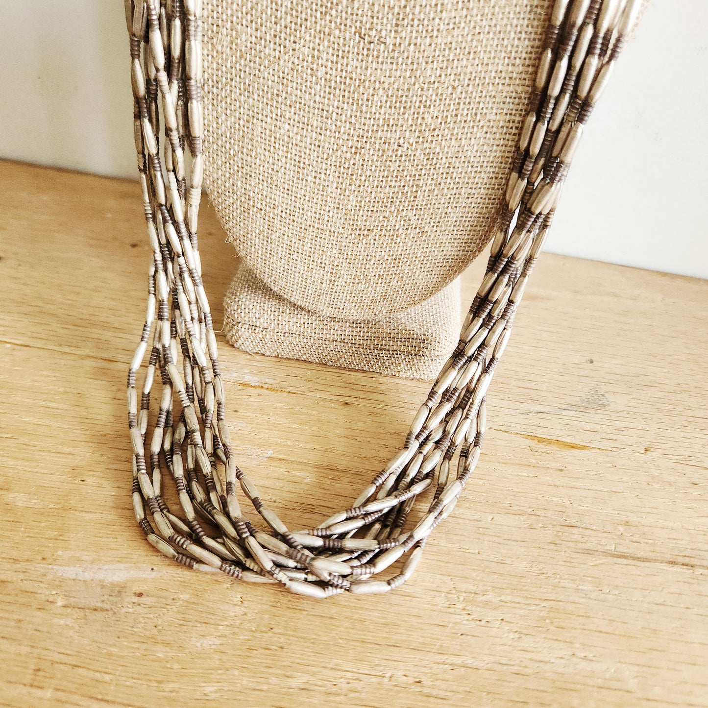 Multistrand Necklace with Sterling Silver Clasp