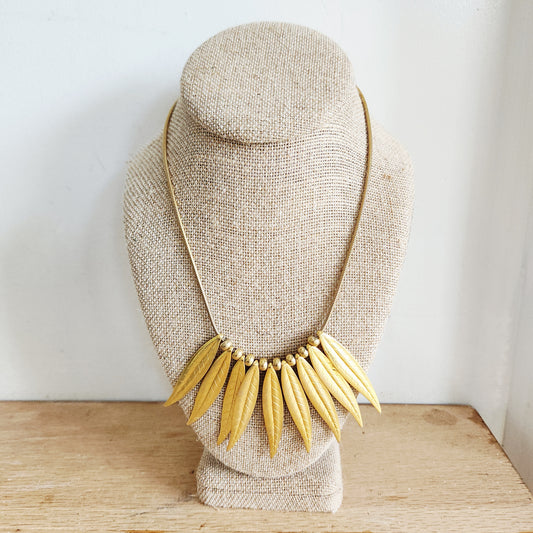 Goldtone Leaf Necklace