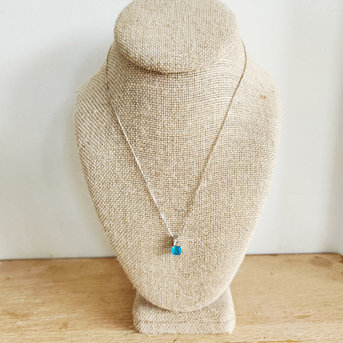Sterling Silver Chain with Sterling Silver & Cubic Zirconia Pendant