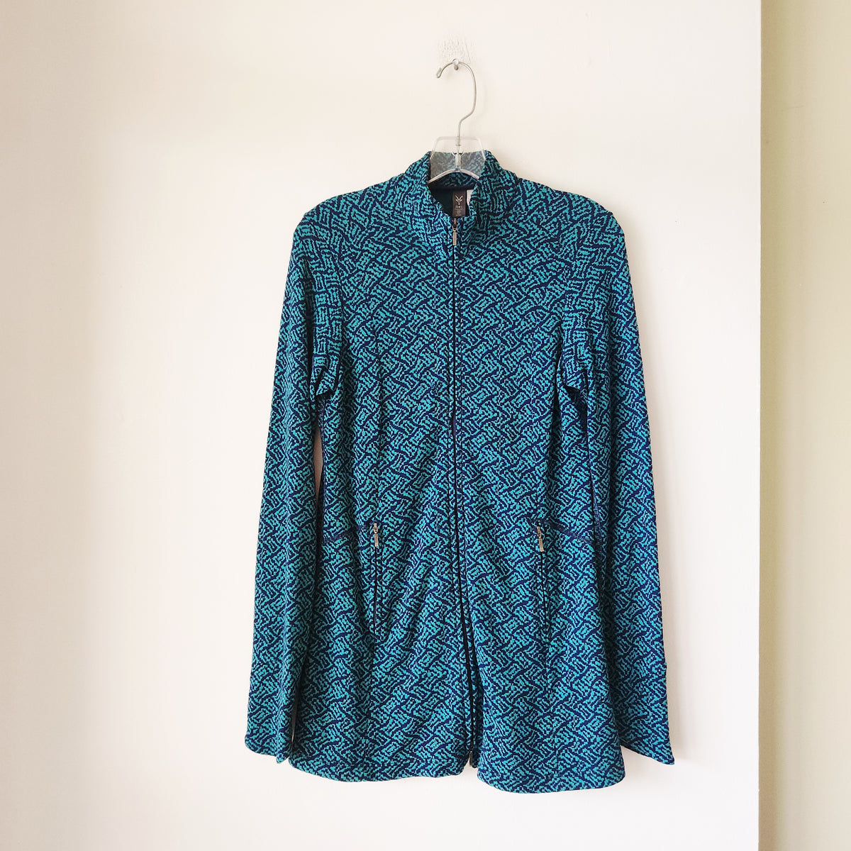 Ibex 100% Zque Merino Wool Tunic Length Zip Up Top/Jacket - M