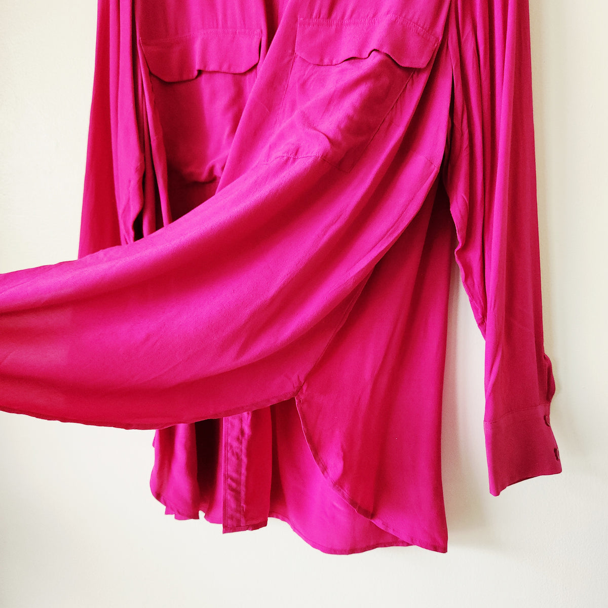 Talbots Bright Raspberry Loose Fit Button Up Shirt - 2X - New