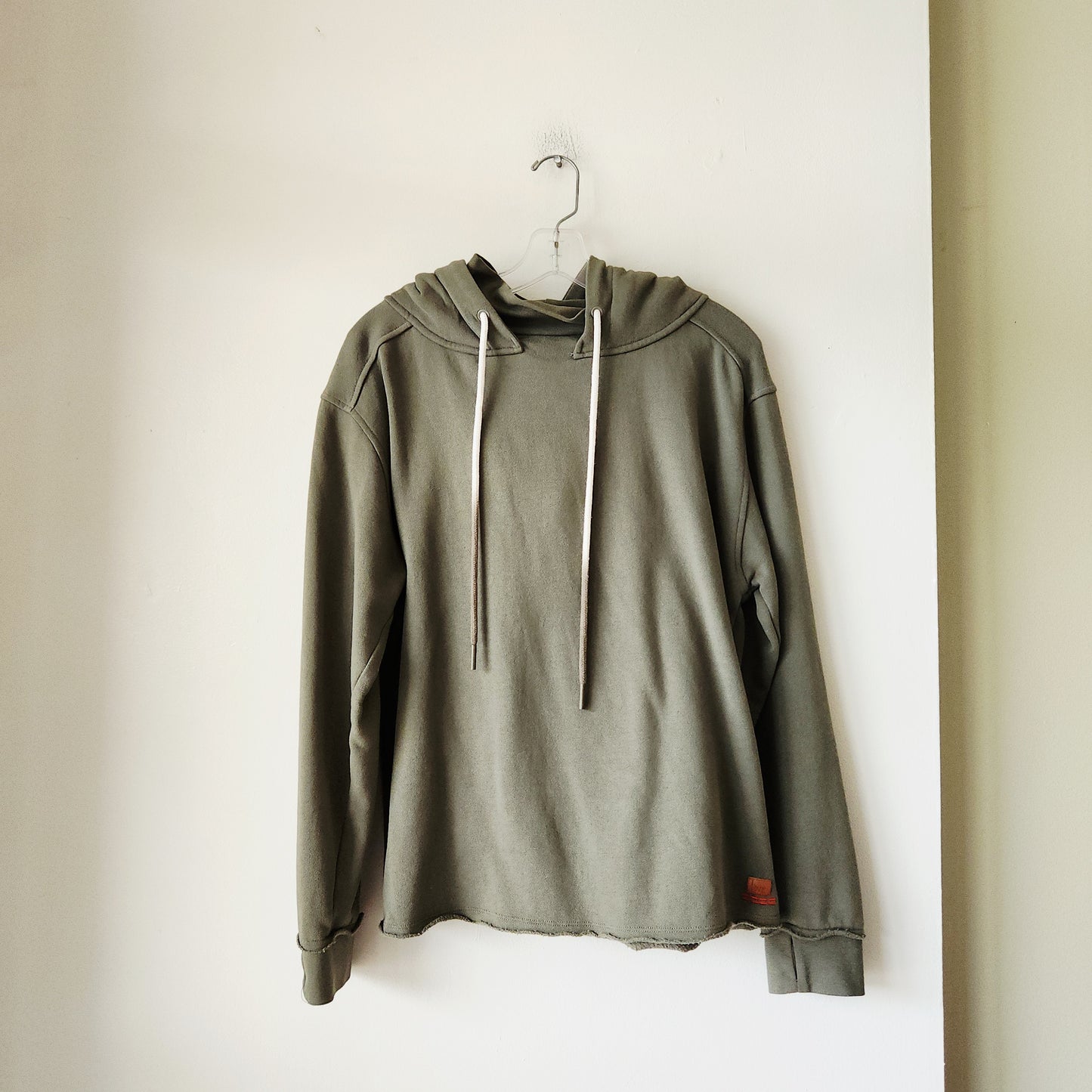 Peace Love World Mock Neck Hoodie - XS