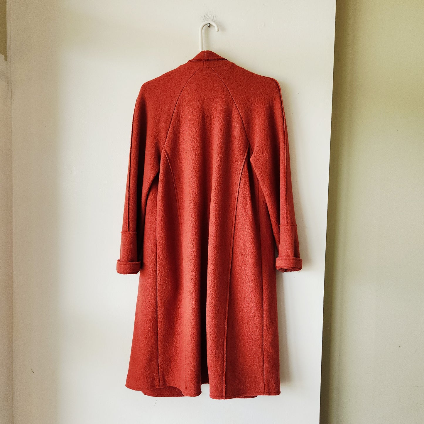 Tahari Wool Blend Trench Style Open Coat - S