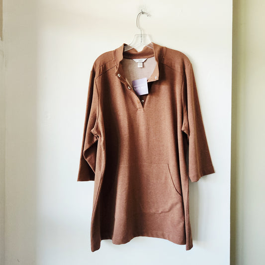 Christopher Banks Quarter Snap Tunic with Front Pocket - 2X - New
