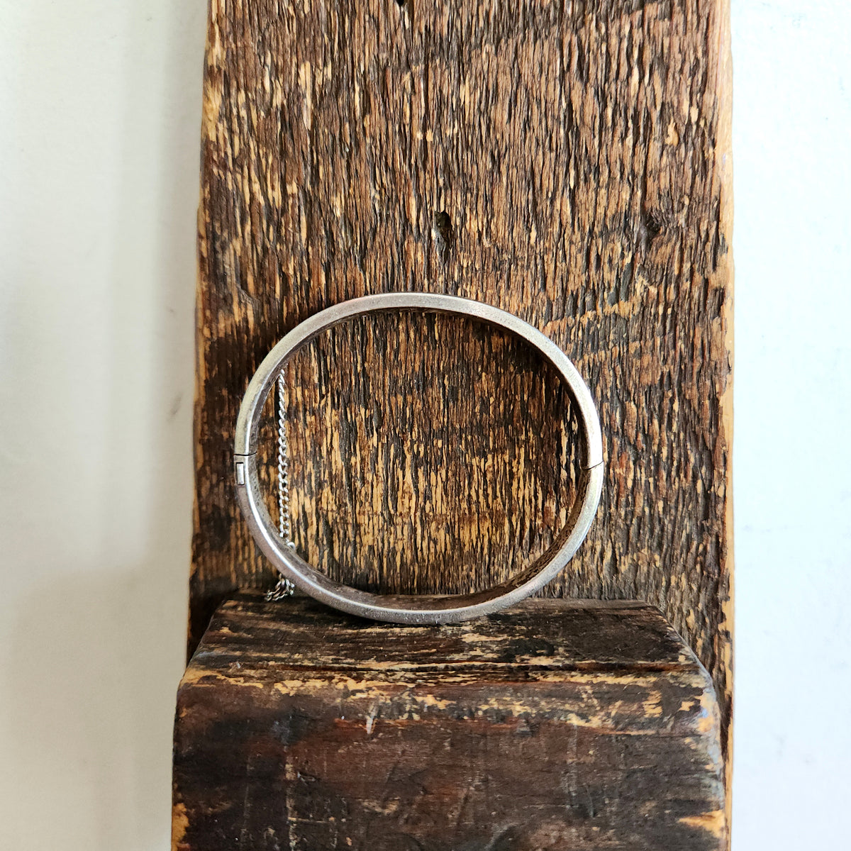 Sterling Silver Bangle with Etching