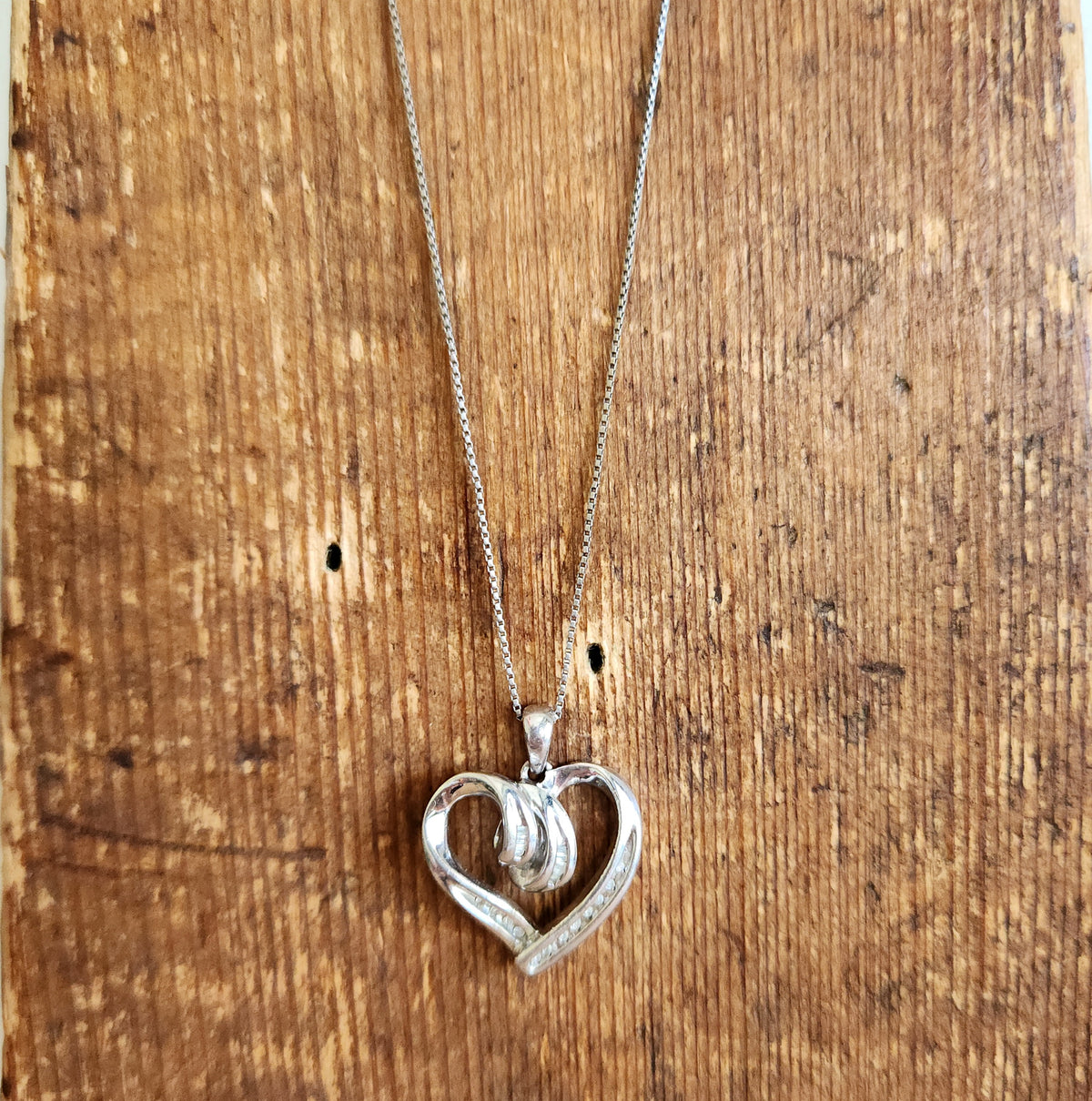 Sterling Silver Chain with Sterling Silver Heart Pendant