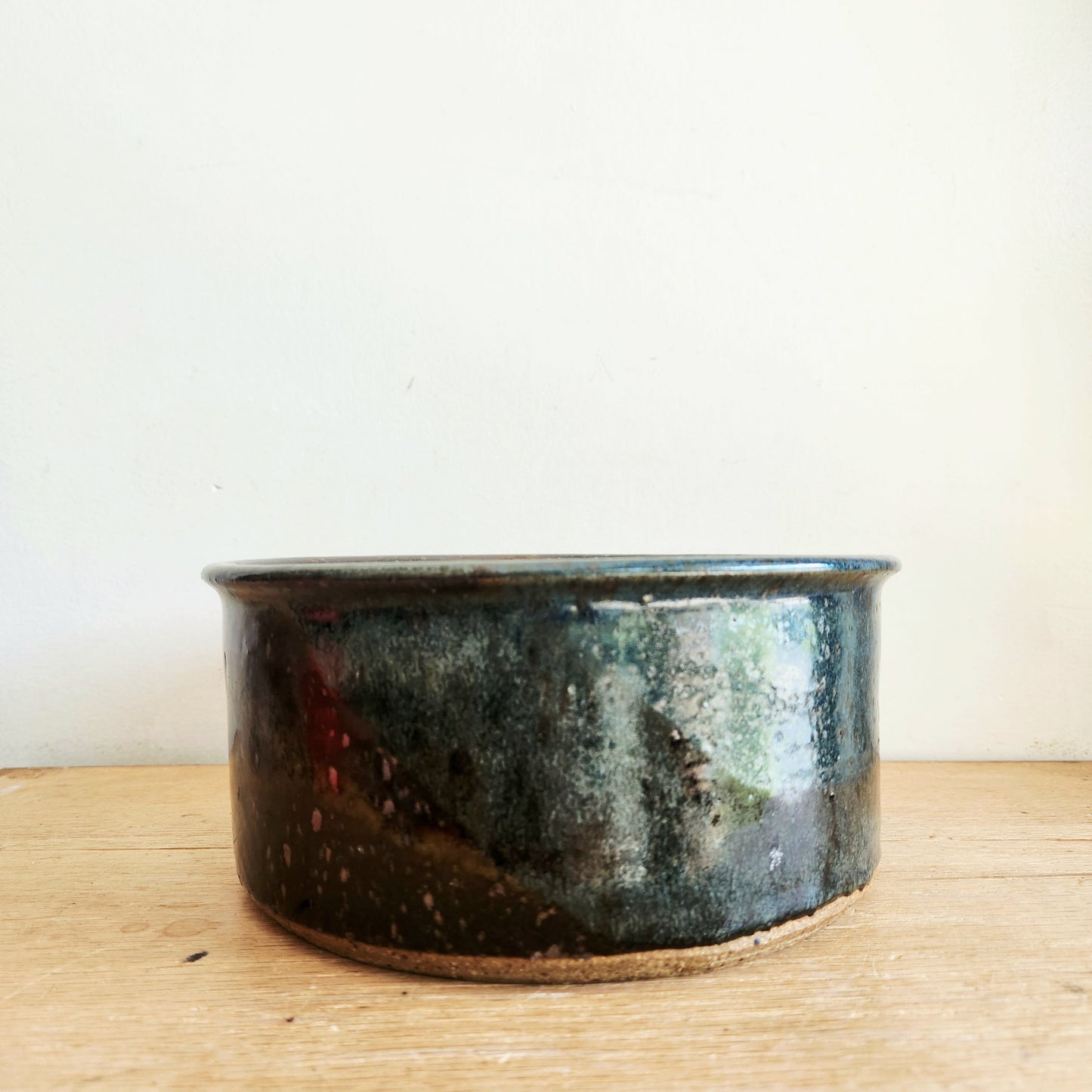 Handmade Stoneware Bowl Glazed 5"H 9"W