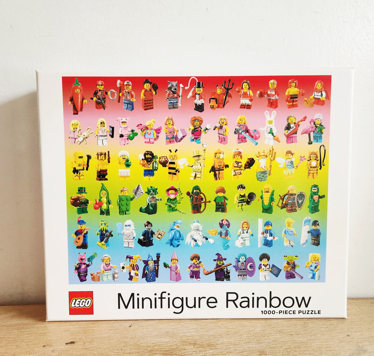 Lego Minifigure Rainbow 1000 Piece Puzzle
