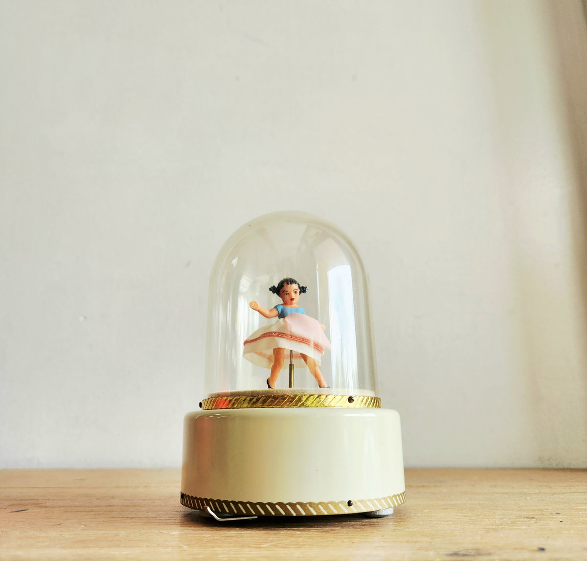Vintage Reuge Dancing Ballerina Music Box "Hi-Lili,Hi-Lo Ma Lily adieu" Switzerland