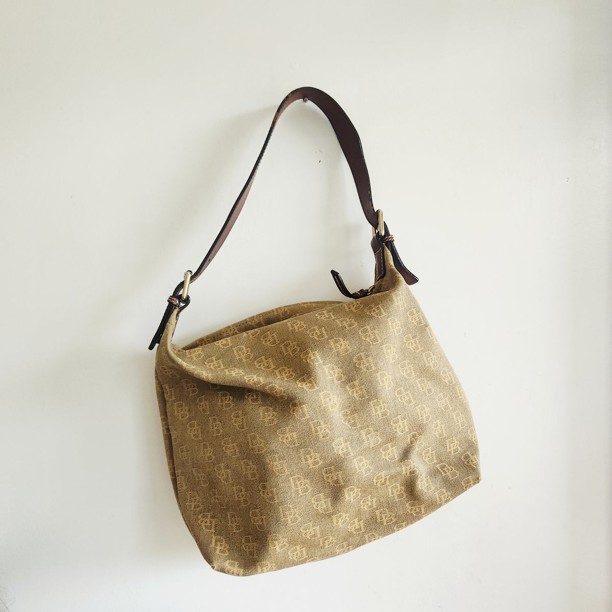 Dooney & Burke Logo Canvas Bag - as is