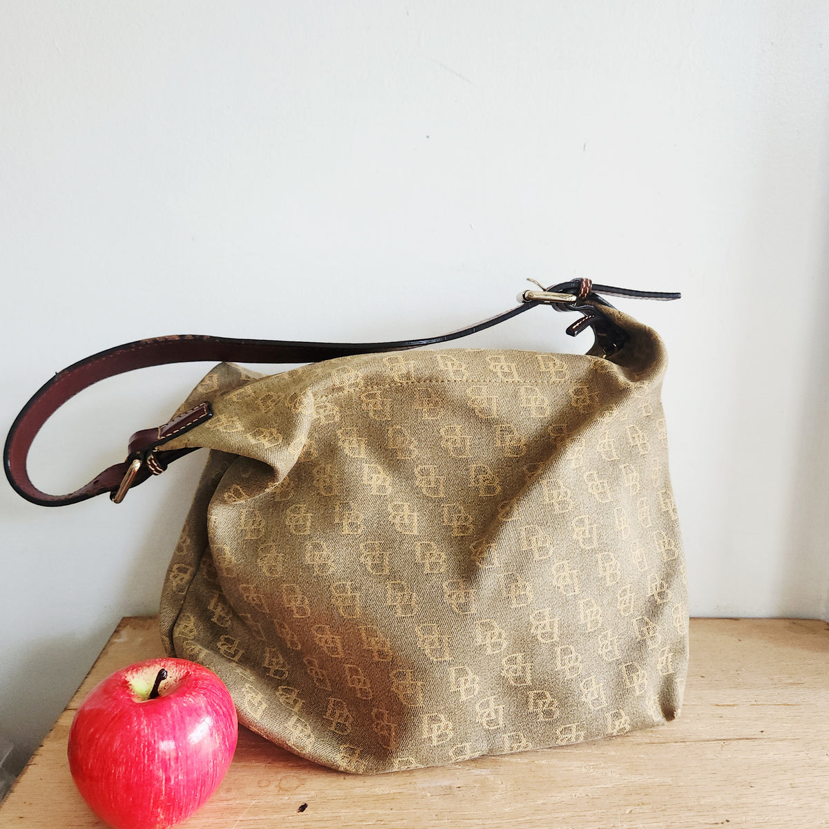 Dooney & Burke Logo Canvas Bag - as is