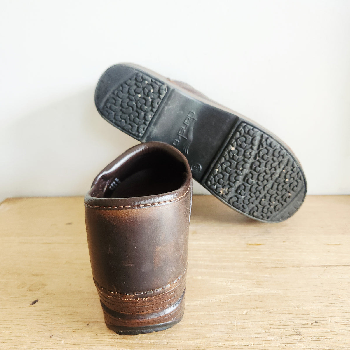 Dansko Chocolate Brown Closed Back Clogs - size 38