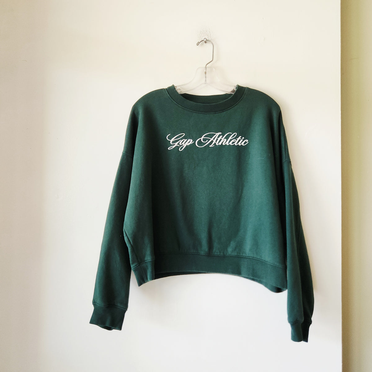 GAP Athletic Hunter Green Drop Shoulder Sweatshirt - M