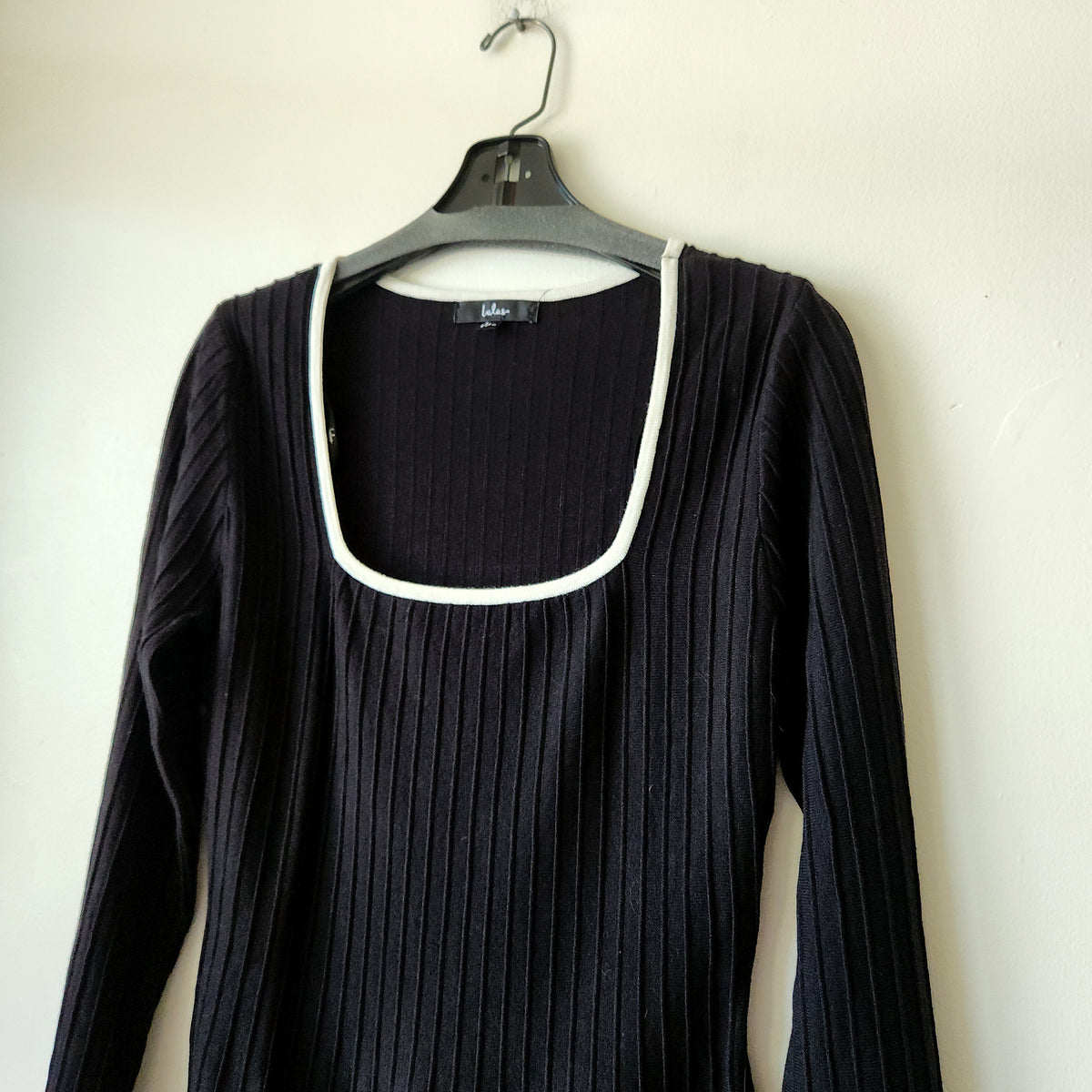 Lulu's Black Rib Knit Dress - M - New