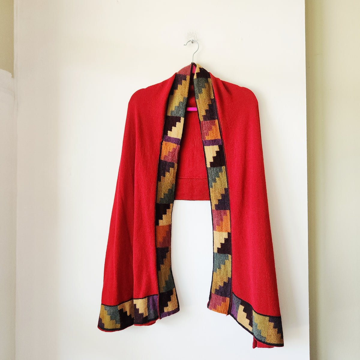 Knit Scarf with Trim