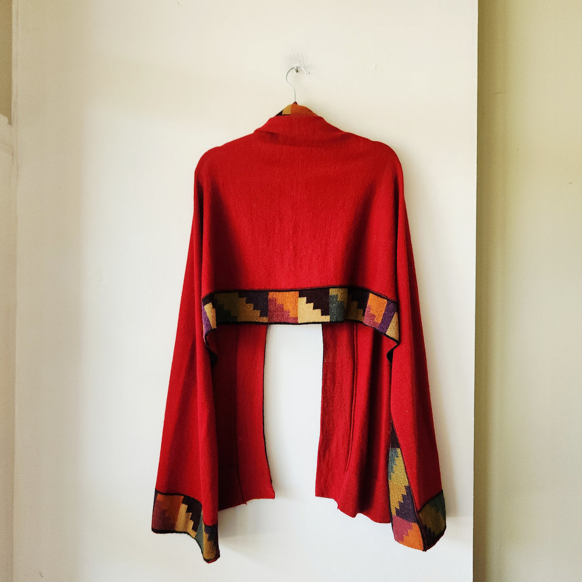 Knit Scarf with Trim