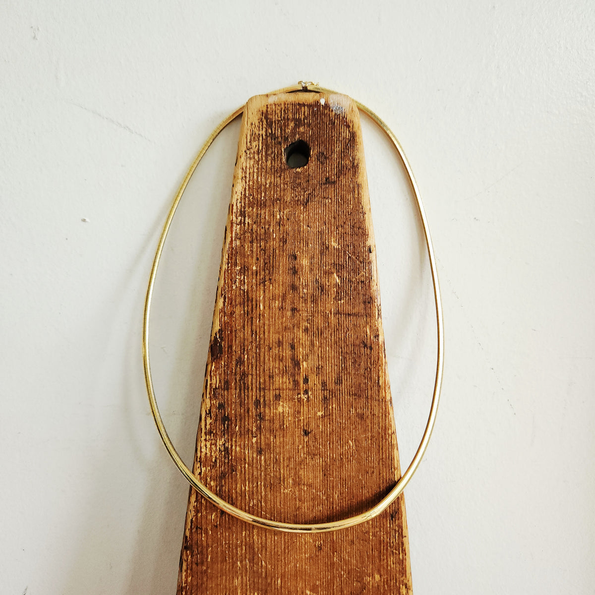14K Gold Structured Collar Necklace - Italy