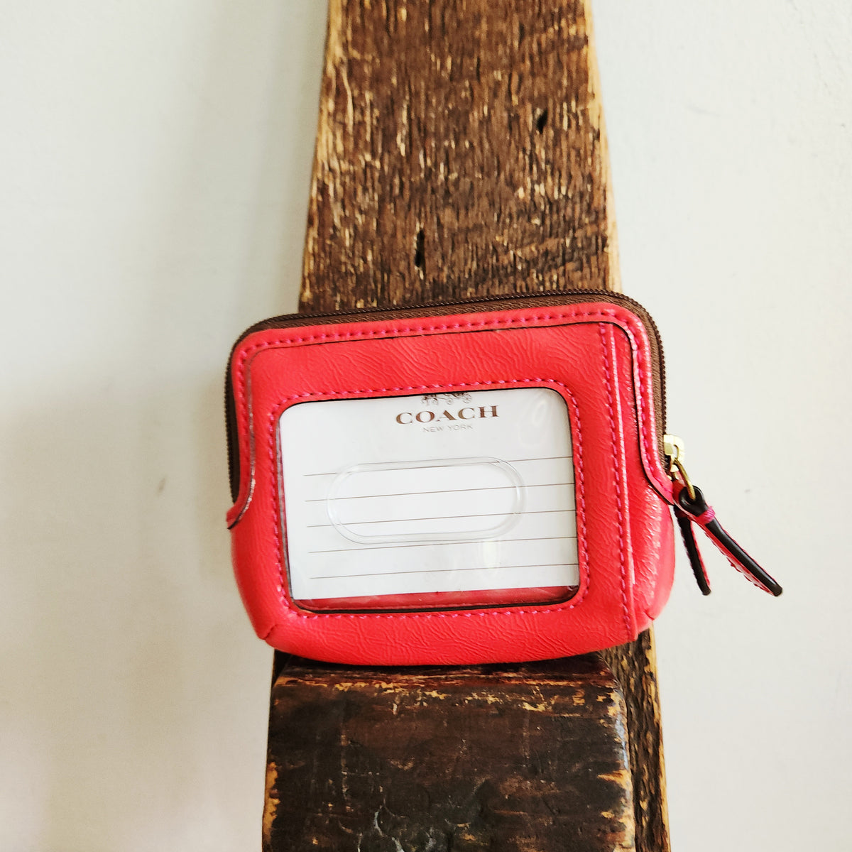 Coach Signature Canvas Zipper Wallet