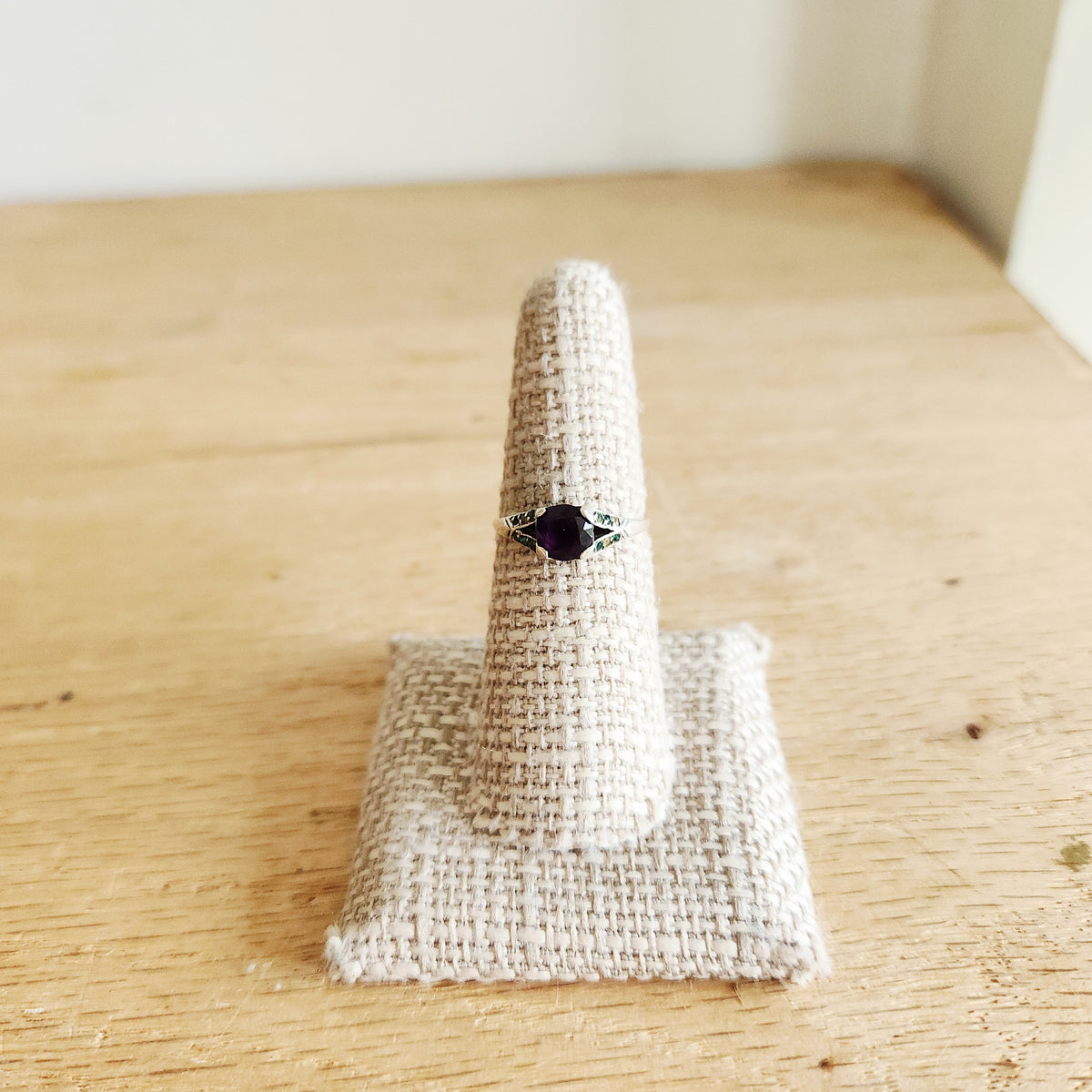 Silver & Amethyst Ring - size 7
