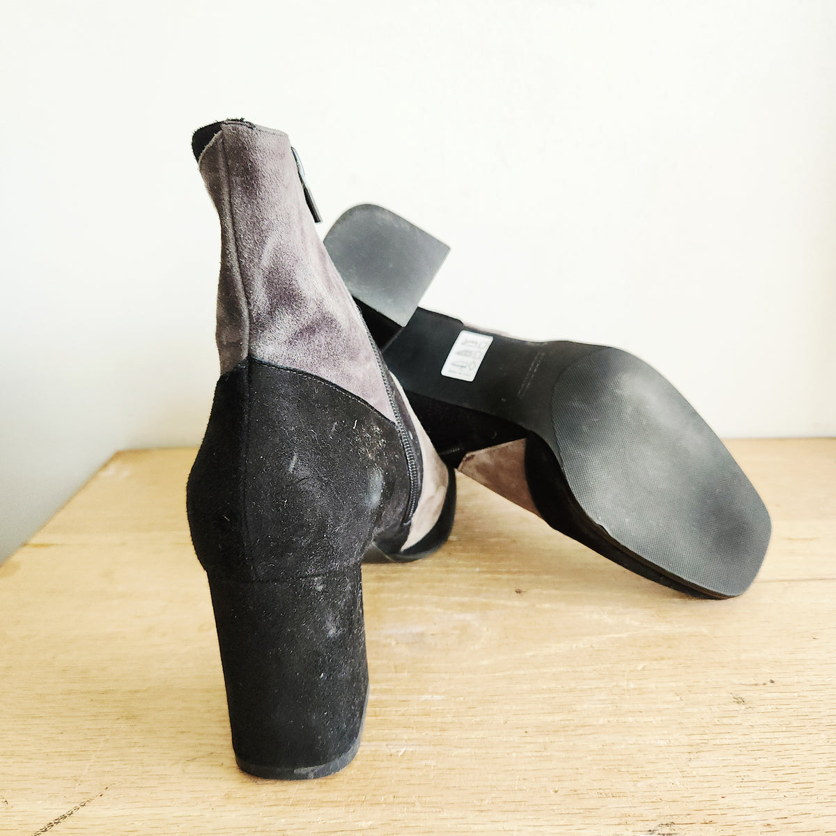 André Assous Suede Colorblock Ankle Boots - size 39