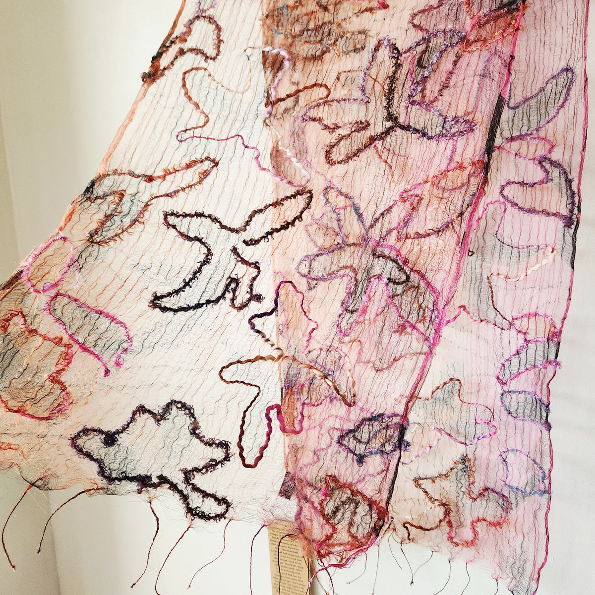 Fleurs Natural Silk Scarf - New