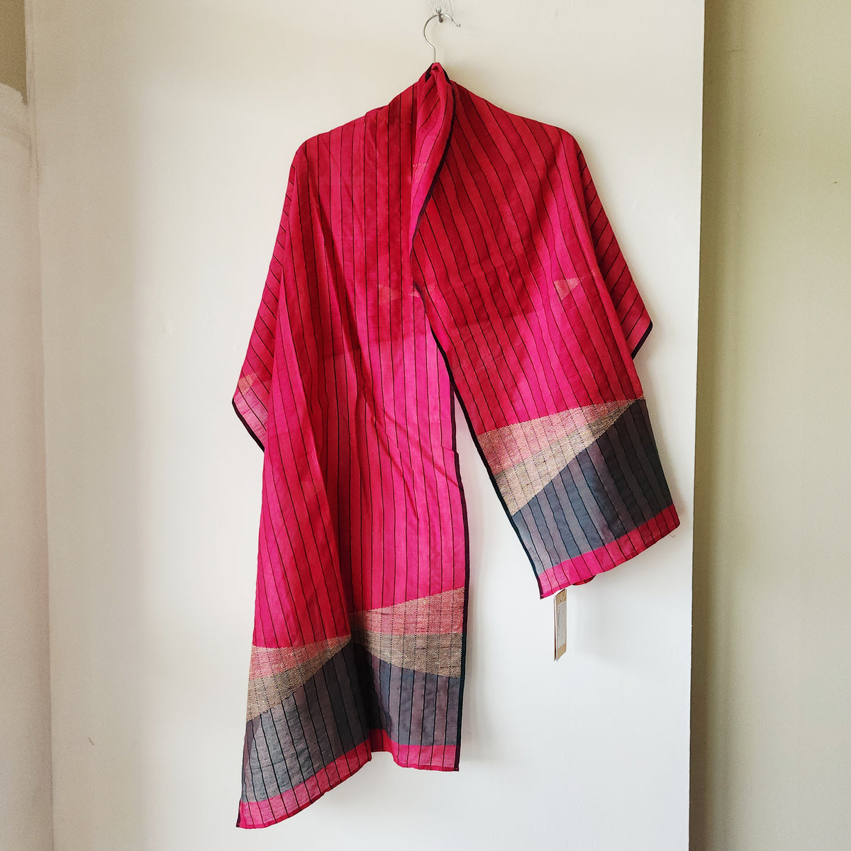Fabindia Cotton/Silk Woven Scarf - New