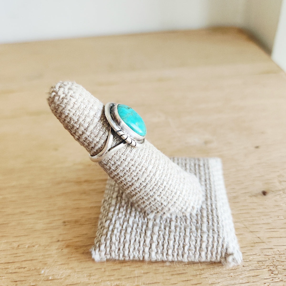 Nakai Sterling Silver & Turquoise Ring - size